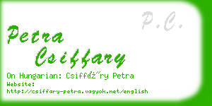 petra csiffary business card